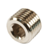 Hex Plug, tapered, Nickel Plated Brass